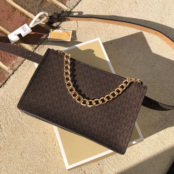 Michael Kors Handbags - Michael Kors // Brown Chain Belt Bag